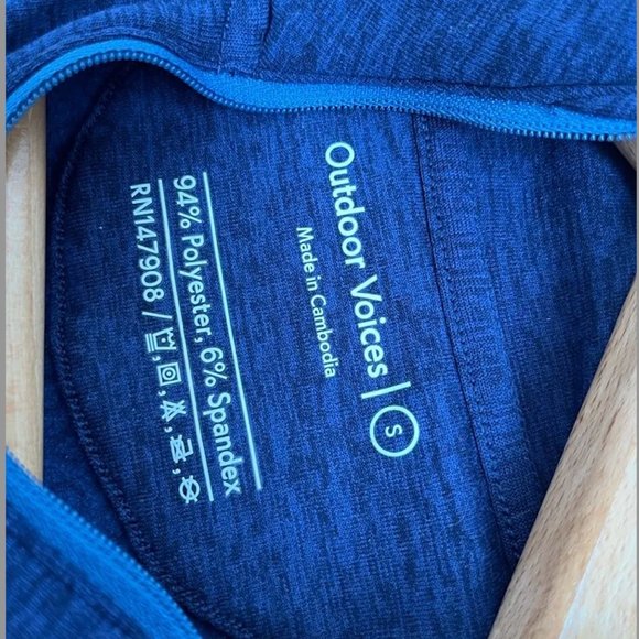 Outdoor Voices Blue  Women's 1/4 Zip Pullover Jacket Size Small Blue - Picture 1 of 5